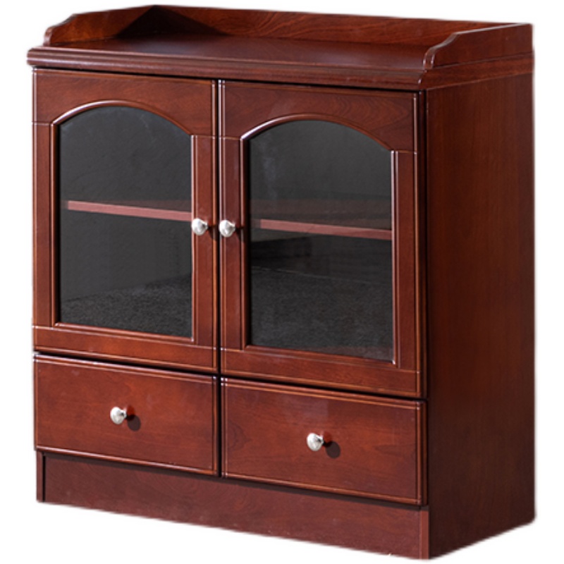 铭祖办公文件柜矮柜储物柜茶水柜木质落地柜打印机柜5门柜飒木色80*40*200CM（台)  木色  