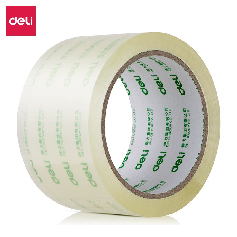 得力30205封箱胶带48mm*100y*50um(6卷/筒) 透明