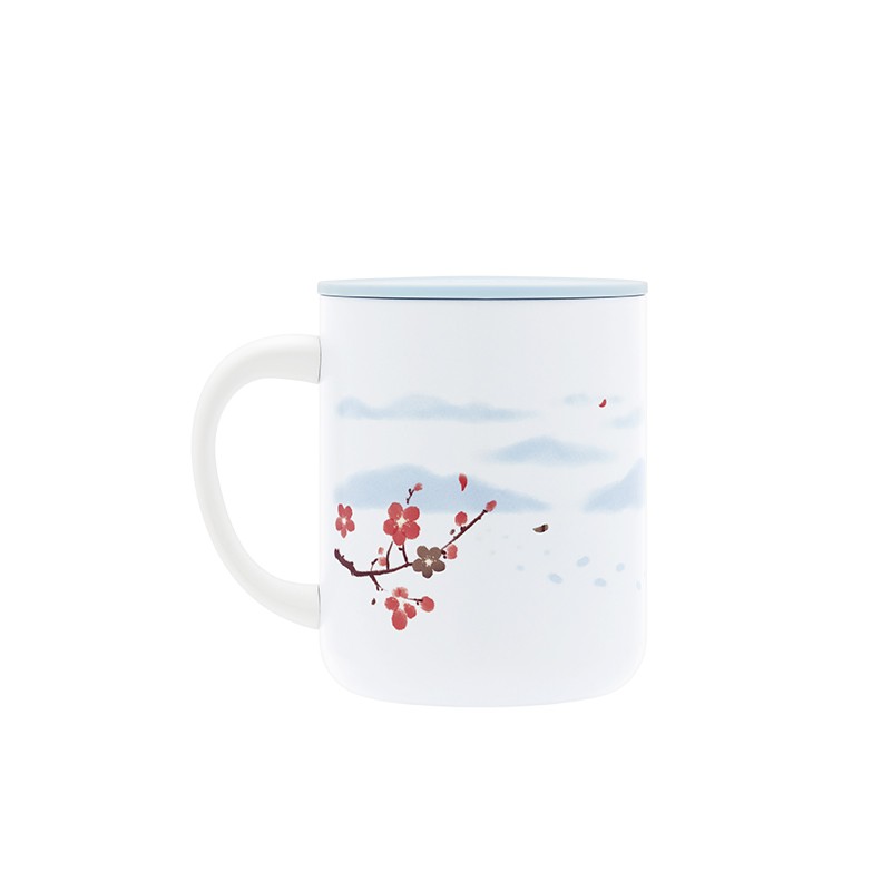 膳魔师不锈钢把手杯410ML TJDG-423【祥瑞国潮】  乘黄白色  