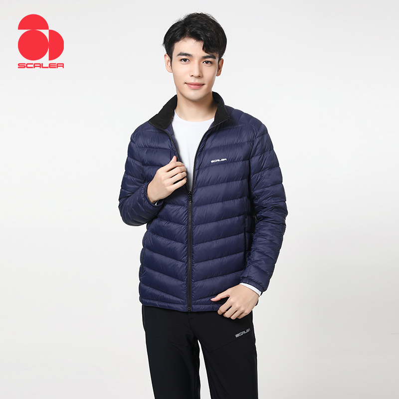 思凯乐轻薄男羽绒服f6112709 藏蓝 M
