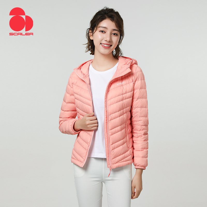 思凯乐女士轻薄羽绒服f6102709 粉色 S