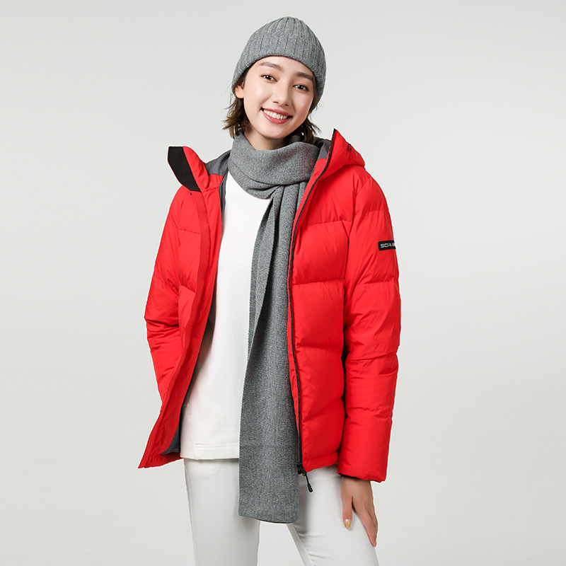 思凯乐女士中厚羽绒服f6102288 红色 XL
