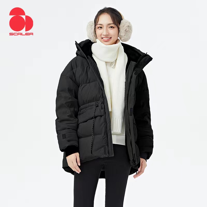 思凯乐女士中厚羽绒服f6102719  黑色  S