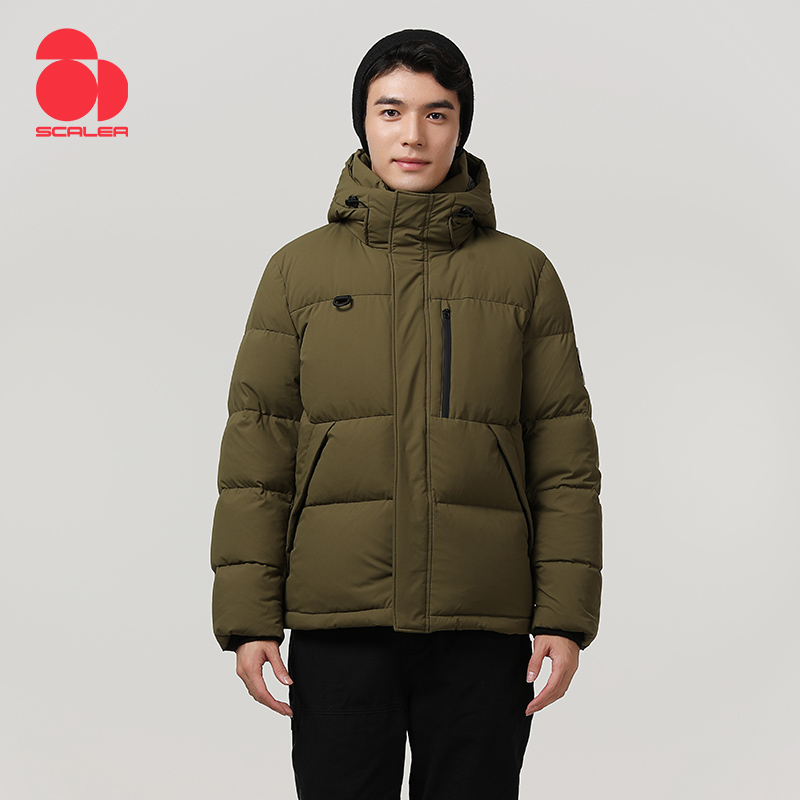 思凯乐男士中厚羽绒服f6112719  军绿  L