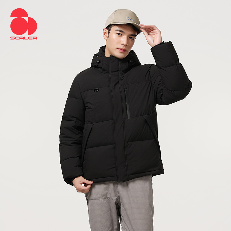 思凯乐男士中厚羽绒服f6112719  黑色  XXL