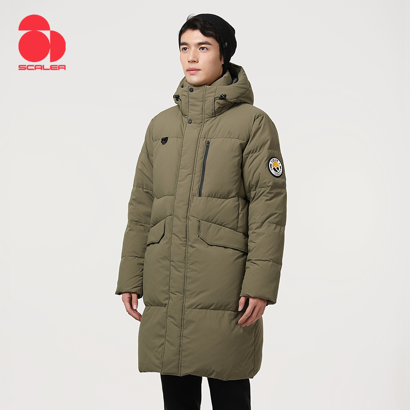 思凯乐男士中长羽绒服f6112717  军绿  XXXL
