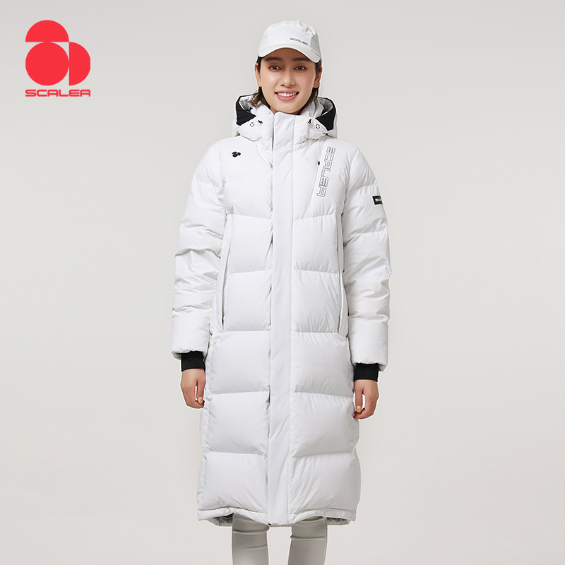 思凯乐女士长款鹅绒服f6102251 白色 M