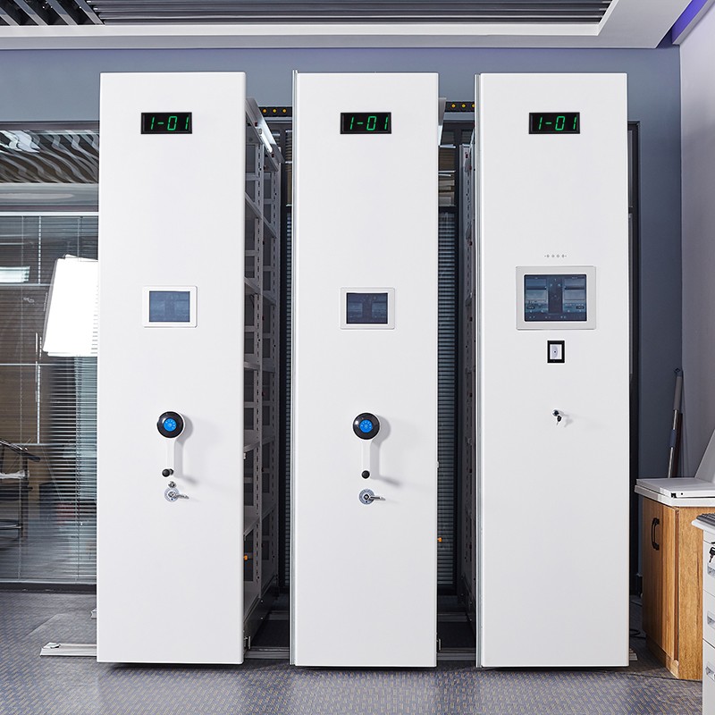 铭祖 MZ-MZ-01 工厂轨道密集架可移动货架档案柜智能密集柜一列一组每立方单价每组尺寸 2400*900*580mm  灰色  