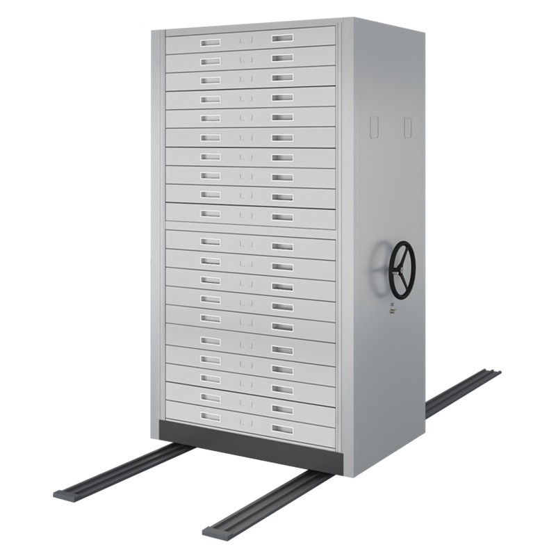 铭祖 MZ-DDTG-03 手摇底图柜密集架 2300*700*700mm  灰色  