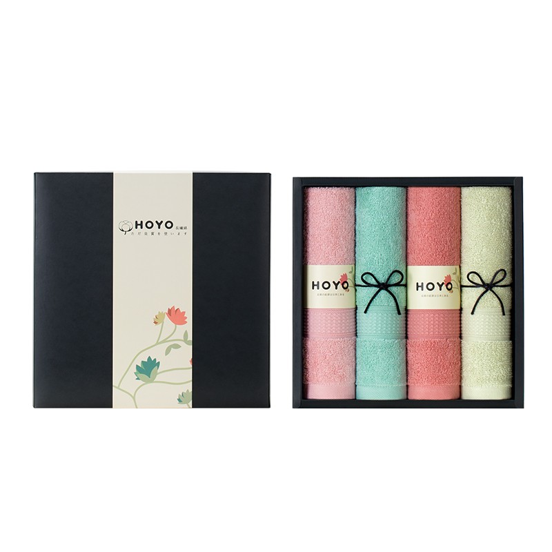 HOYO长绒棉毛巾彩色系列4件套 彩色