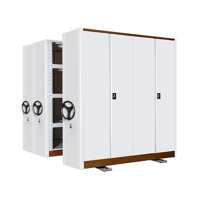 维仕蓝 移动货架密集架手摇式轨道货架钢制一列1组每立方单价 单组尺寸2000mm*600mm*2000mm单层称重300KG  灰色  