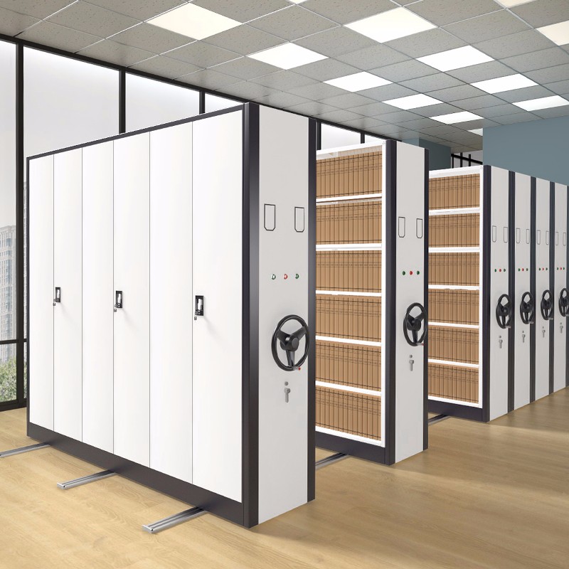 维仕蓝 电动密集架文件柜手摇式移动档案资料钢制轨道密集柜 一列2组每立方单价 单组尺寸900mm*2300mm*560mm  灰色  