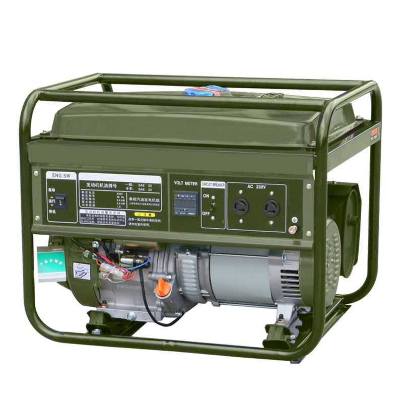 东明 DONMIN 单相5kw汽油发电机，小型便携式电启动汽油发电机DM6500CXD-BD  绿色  