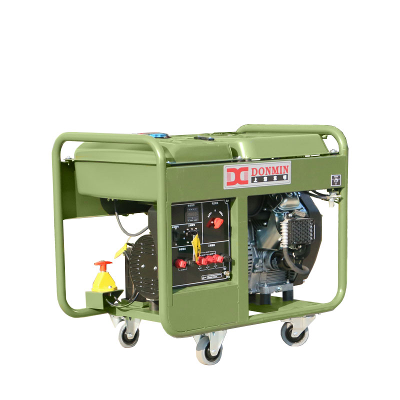 东明 DONMIN 双缸10KW单三相汽油发电机组,配套施工应急备用移动便携式汽油发电机DMDS12000CXD-BD  绿色  