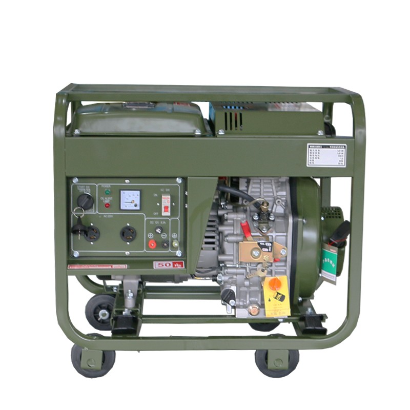 东明 DONMIN 小型单相3千瓦220V柴油发电机组,工程建筑施工发电机DMD3500LE-BD  绿色  