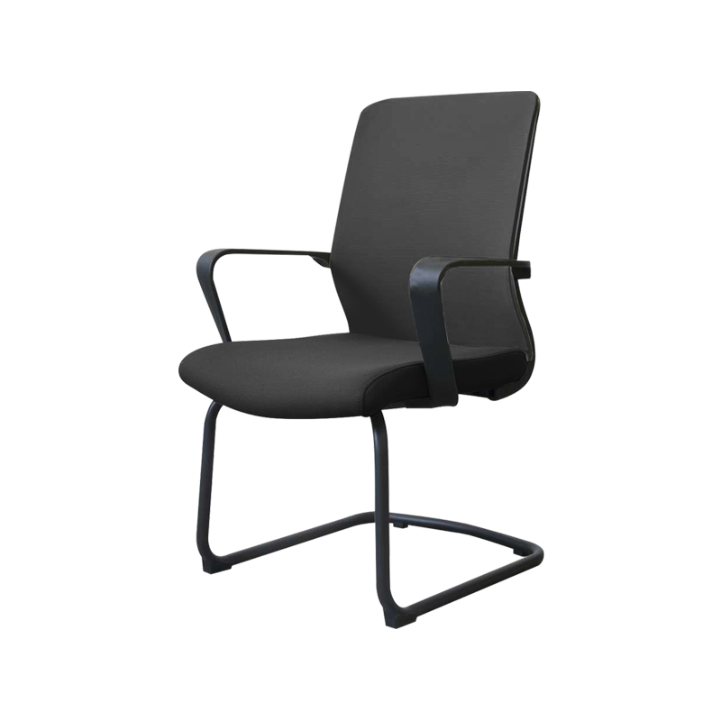 企诺 弓形椅带扶手椅办公椅职员椅 BGY-21  黑色  