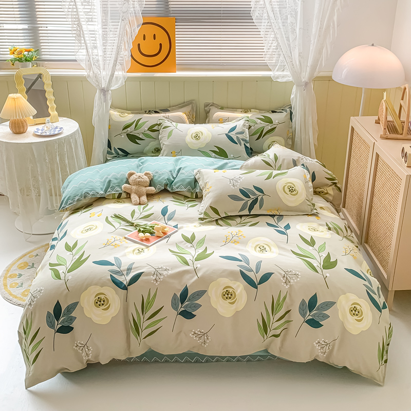 多奇曼加密精舒棉四件套被套200*230cm 床单230*230cm枕套48*74cm*2 PH-T1804  秘密花园  