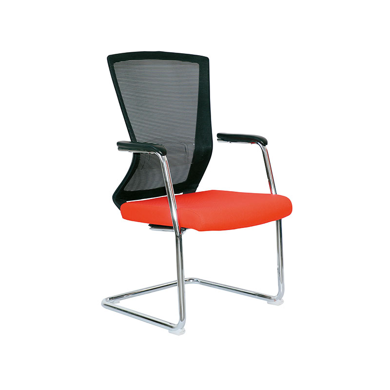 企诺 弓形椅网椅职员办公椅 BGY-60  黑红色  
