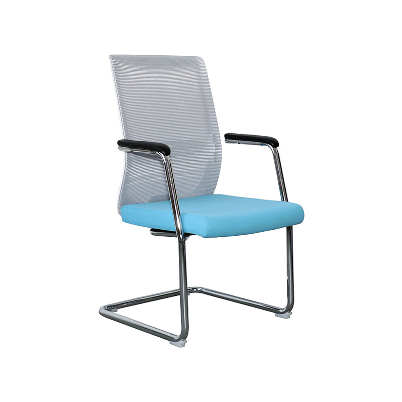 企诺 靠背椅网椅弓形椅电脑椅 BGY-65  灰蓝色  