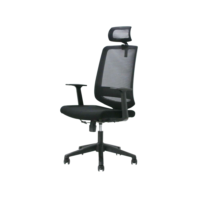 企诺 电脑椅办公椅职员椅带头枕椅子 BGY-93  黑色  