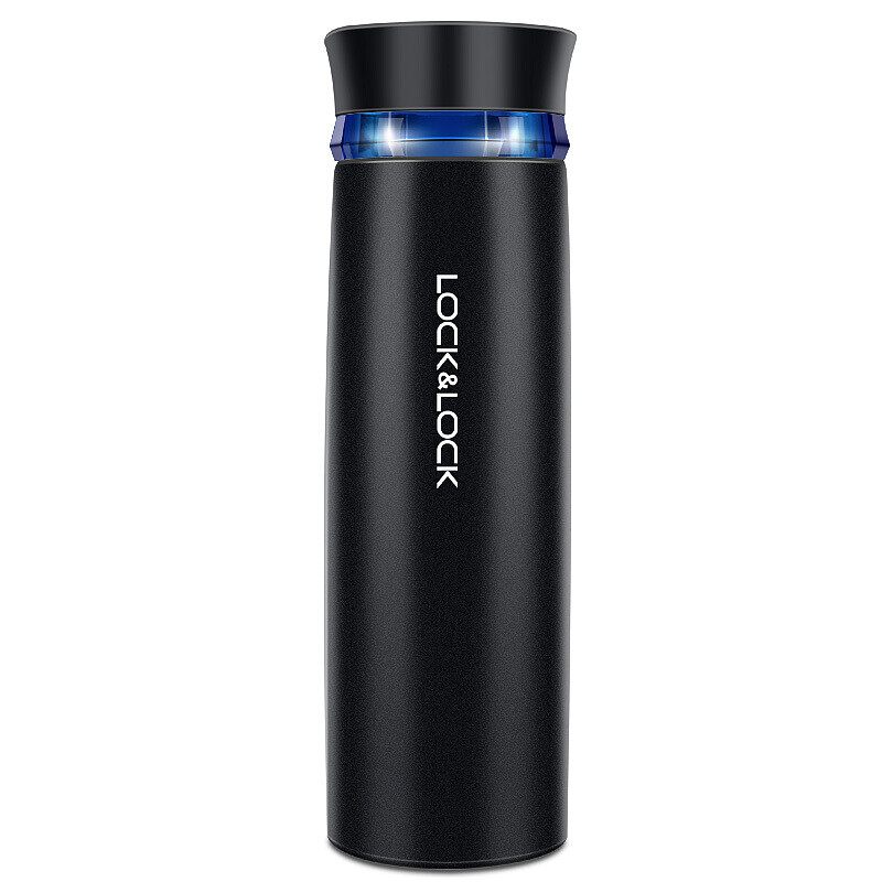 乐扣乐扣保温杯菲特旋转盖轻量杯450ML  LHC4131BKB（单位：个） 黑蓝色