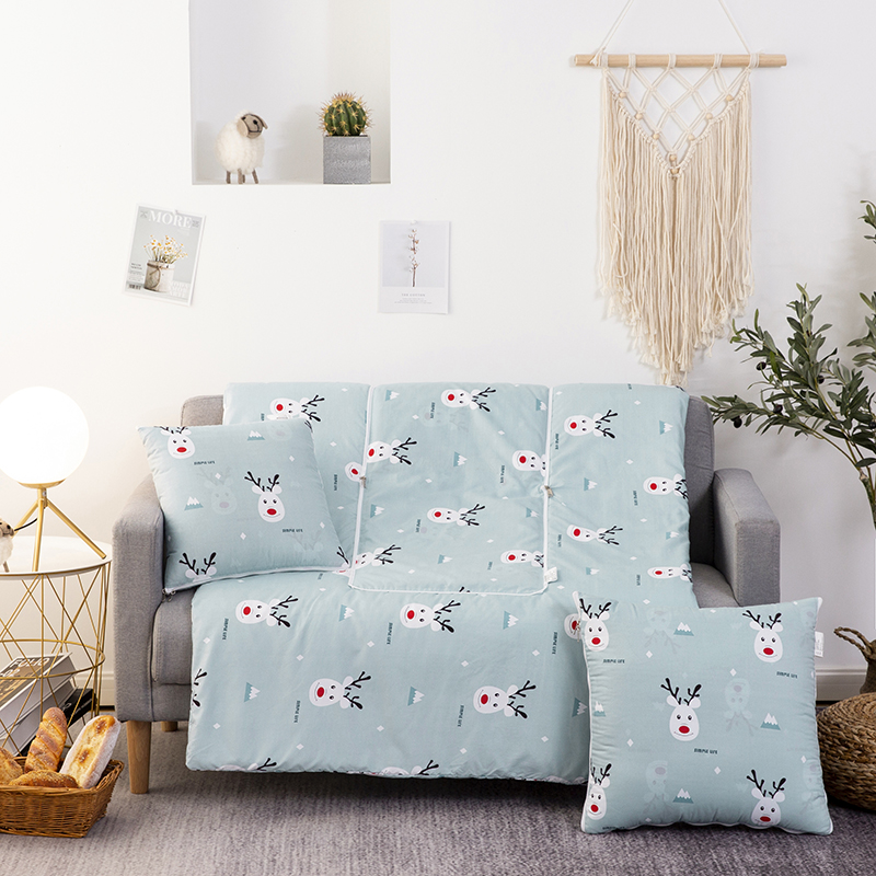 多奇曼精舒棉抱枕被  105*150cm PH-C1858 雪中鹿