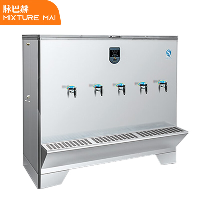 脉巴赫 商用300L大容量卧式开水器 五龙头不锈钢电热开水器 BMBH-WSKSQ5-300  不锈钢色  