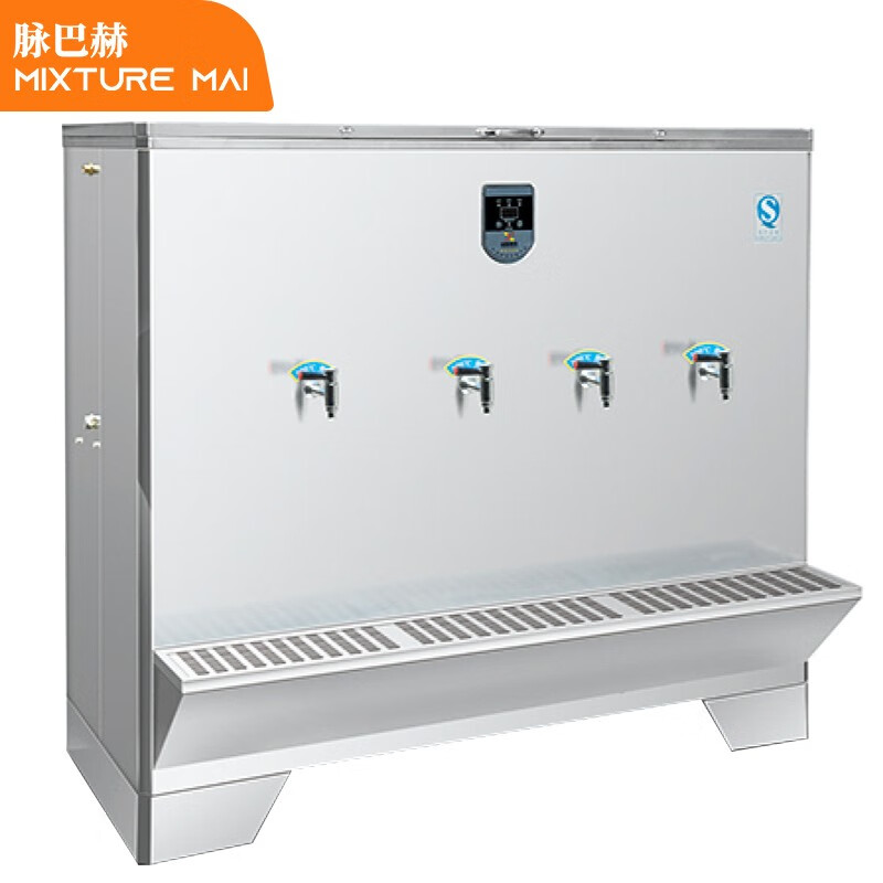 脉巴赫 商用200L大容量卧式开水器 四龙头不锈钢电热开水器 BMBH-WSKSQ4-200  不锈钢色  