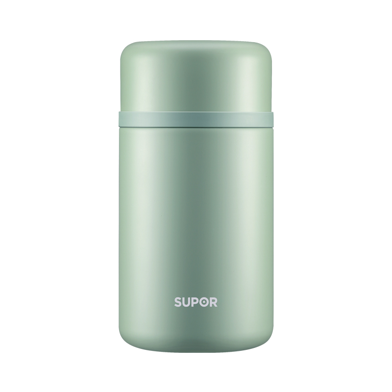 苏泊尔（SUPOR）316不锈钢内胆KC10EP10魔法焖烧杯1L 保温饭盒（个） 灰豆绿