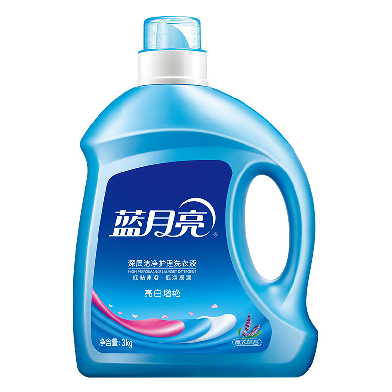 蓝月亮 亮白增艳 3kg/瓶 洗衣液 蓝色（单位：瓶）