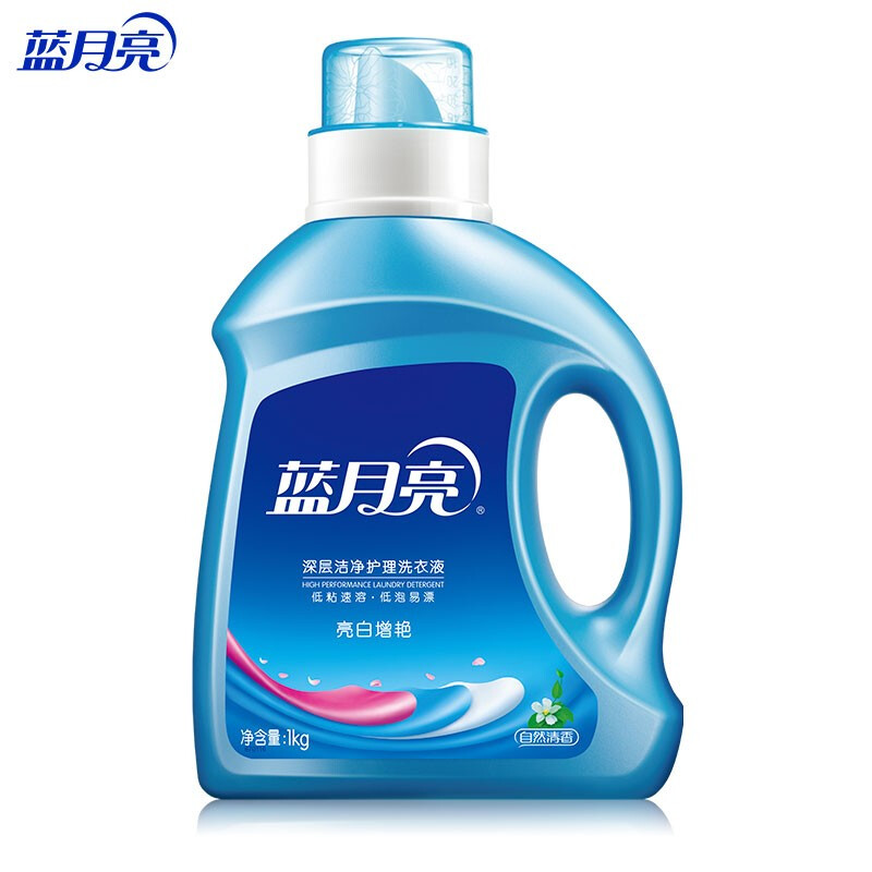 蓝月亮自然香亮白增艳洗衣液1kg(单位：瓶）10000396蓝色 蓝色