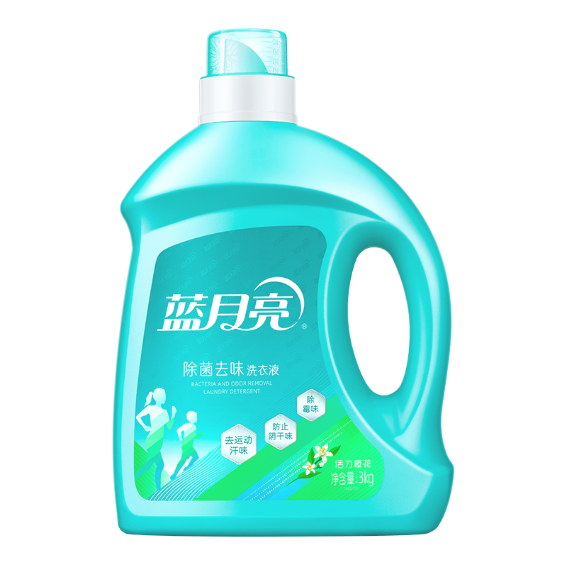 蓝月亮 10001812 3kg 活力橙花除菌去味洗衣 蓝色（单位：瓶）