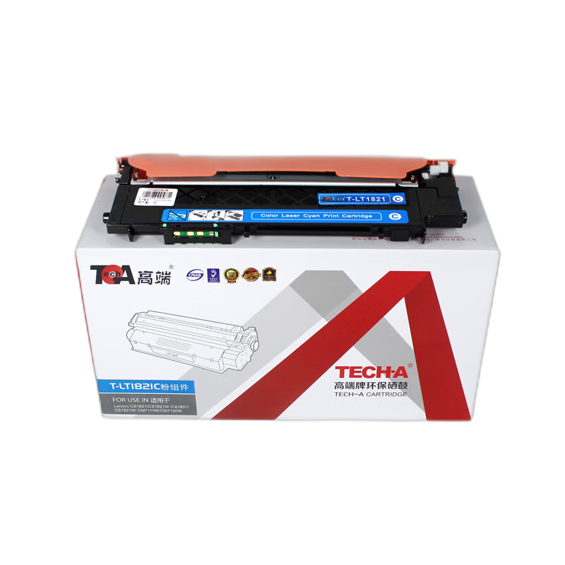 高端TECH-A T-LT1821C粉组件专业版蓝色适用联想CS1821/CS1821W彩色CS1831打印机CS1831W碳粉盒CM7110W墨粉盒7120  蓝色  