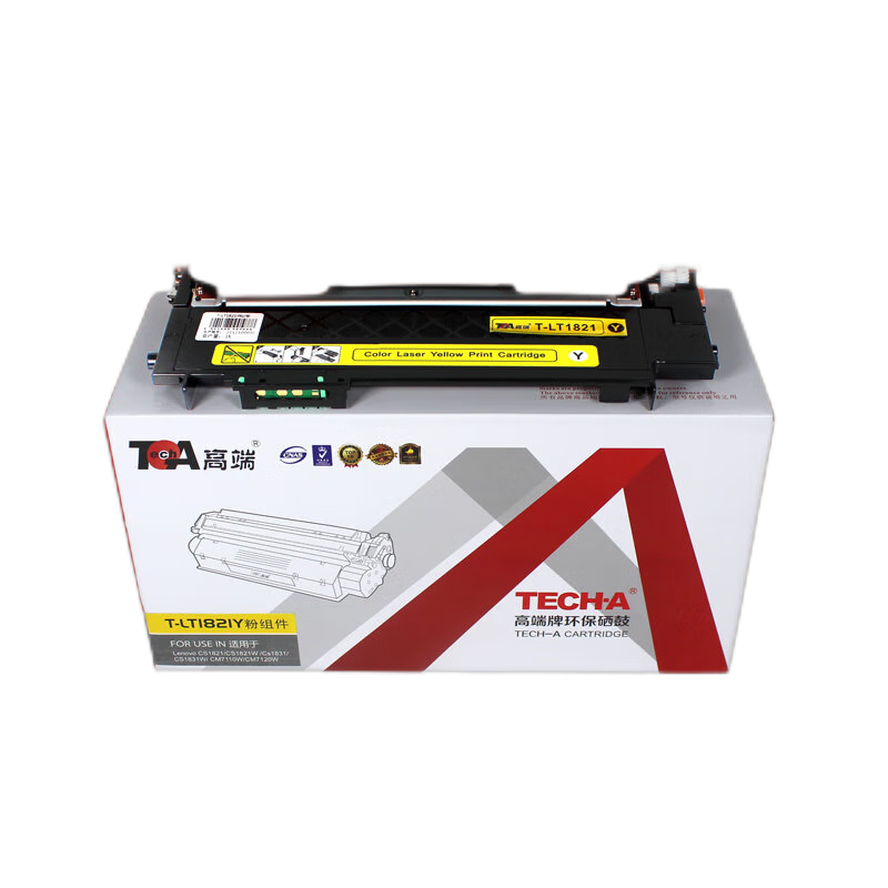 高端TECH-A T-LT1821Y粉组件专业版黄色适用联想CS1821/CS1821W彩色CS1831打印机CS1831W碳粉盒CM7110W墨粉盒7120  黄色  