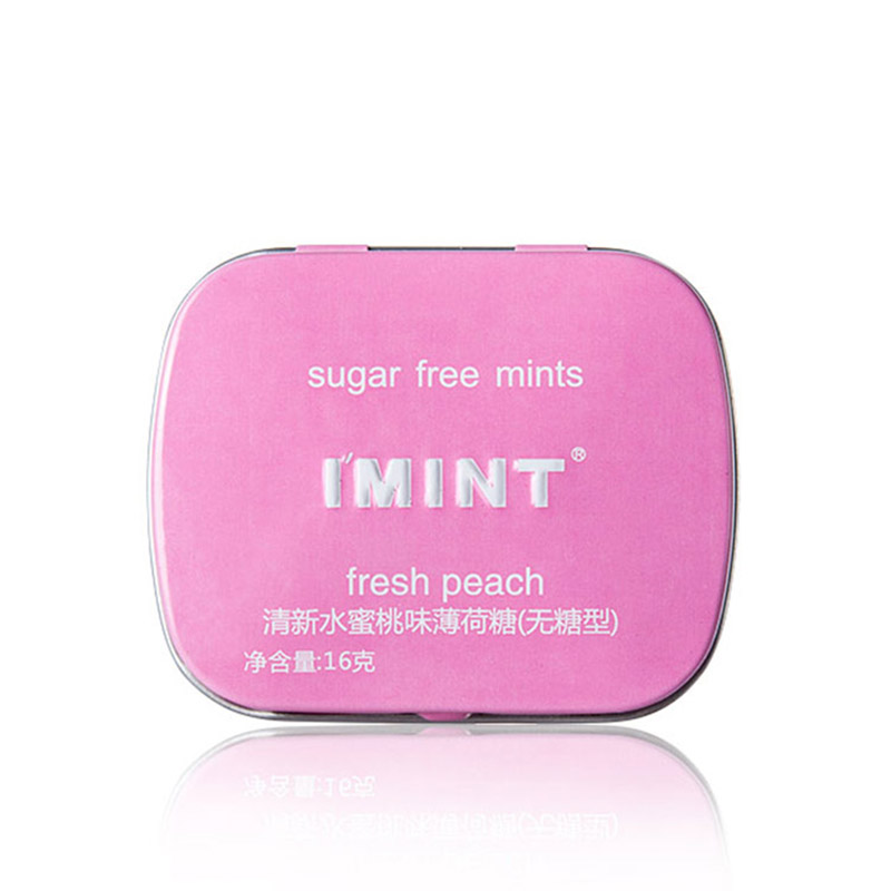 I'MINT水蜜桃味无糖薄荷糖16g*3盒（单位：盒） 粉色