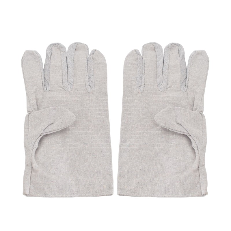 赛拓（SANTO）帆布手套双层耐磨防滑劳保手套施工作业防护手套 耐磨耐油手套 24线白甲帆布常规款 10双装 2065  白色  