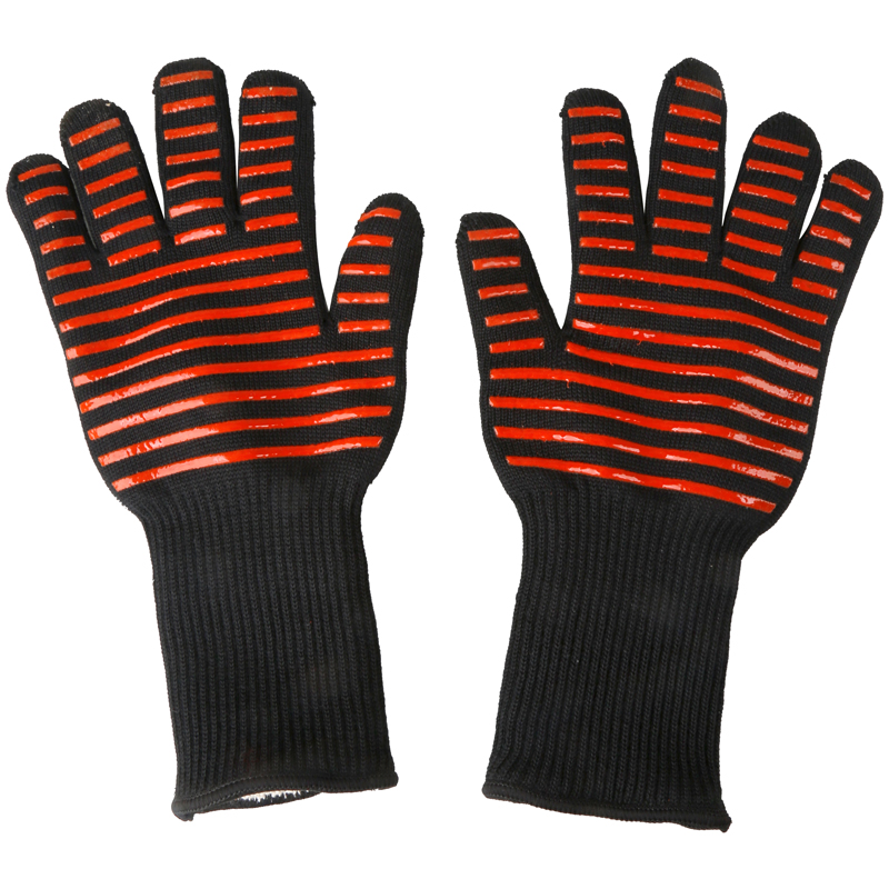 赛拓（SANTO）耐高温隔热手套 高温防烫手套微波炉烤箱烧烤手套 工业隔热手套 耐温300-500摄氏度（瞬间温度） 2084  红黑色  