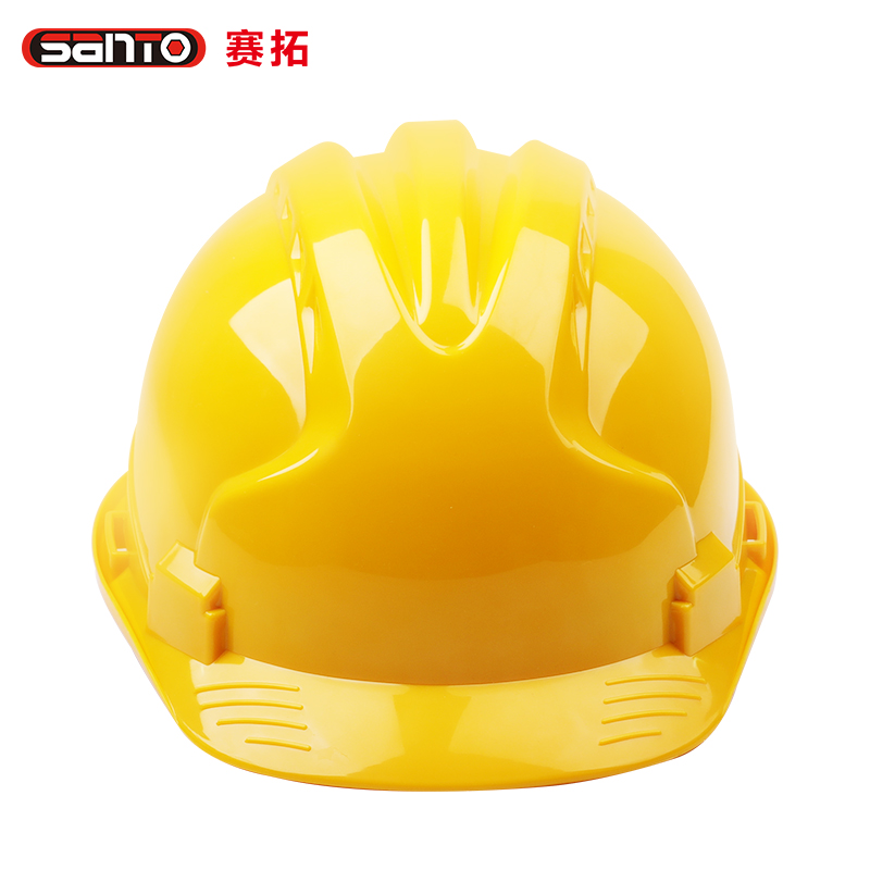 赛拓（SANTO）安全帽 新国标ABS 透气型安全帽 三筋安全帽 工地防砸帽子工程 电力施工 领导监理 黄色 1977  黄色  