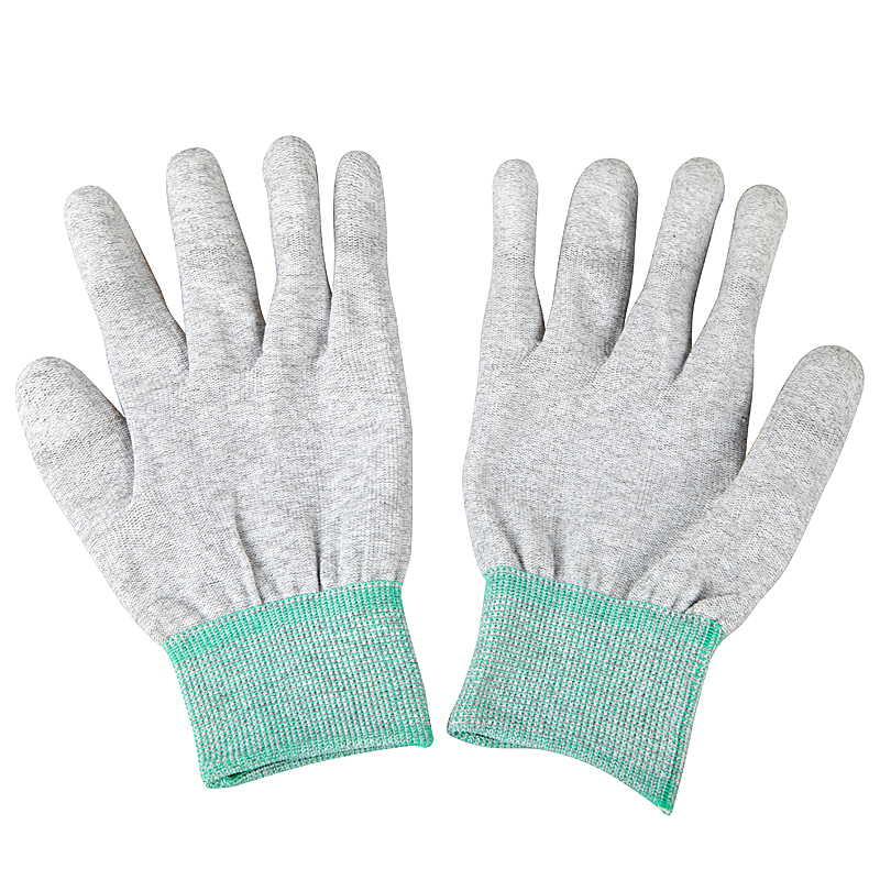 赛拓（SANTO）2003 防静电PU涂指手套10付装 劳防劳保手套  灰色  