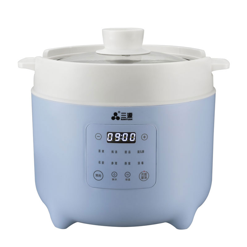 三源（SANYUAN） 电紫砂隔水炖锅DGD35-A1电炖锅紫砂锅煲3.5L汤锅手拧机械煲粥炖汤直炖小大容量  浅蓝色  