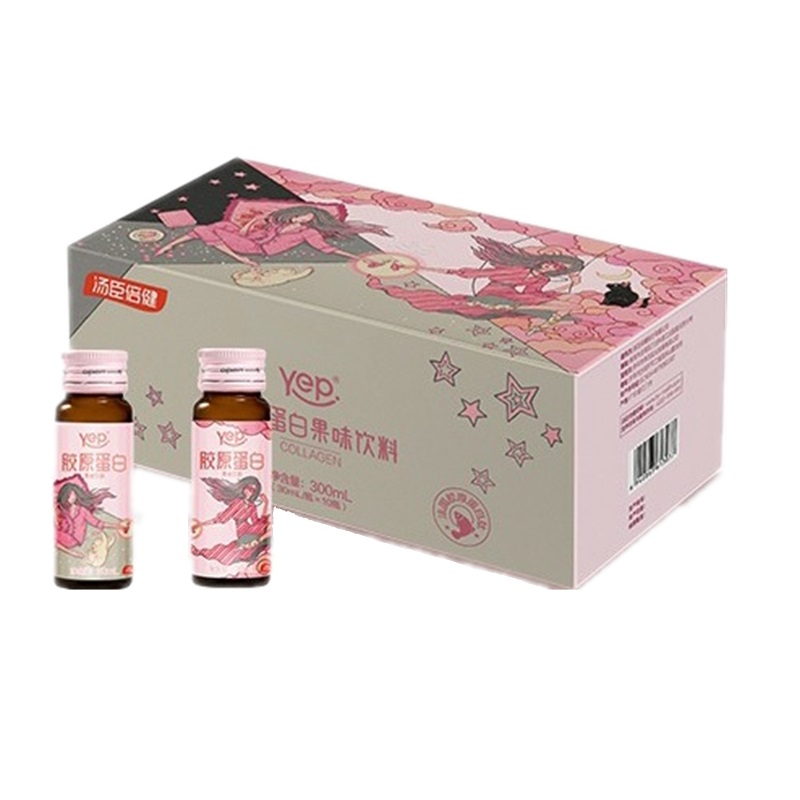 汤臣倍健胶原蛋白肽果味饮料（水蜜桃味）(7瓶）单位 盒 粉色