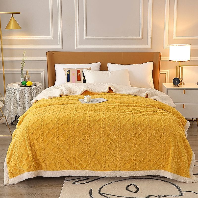 啄木鸟 PLOVER 家纺 塔棉绒加厚毛毯 桔黄色 ZMN-RT003  黄色  