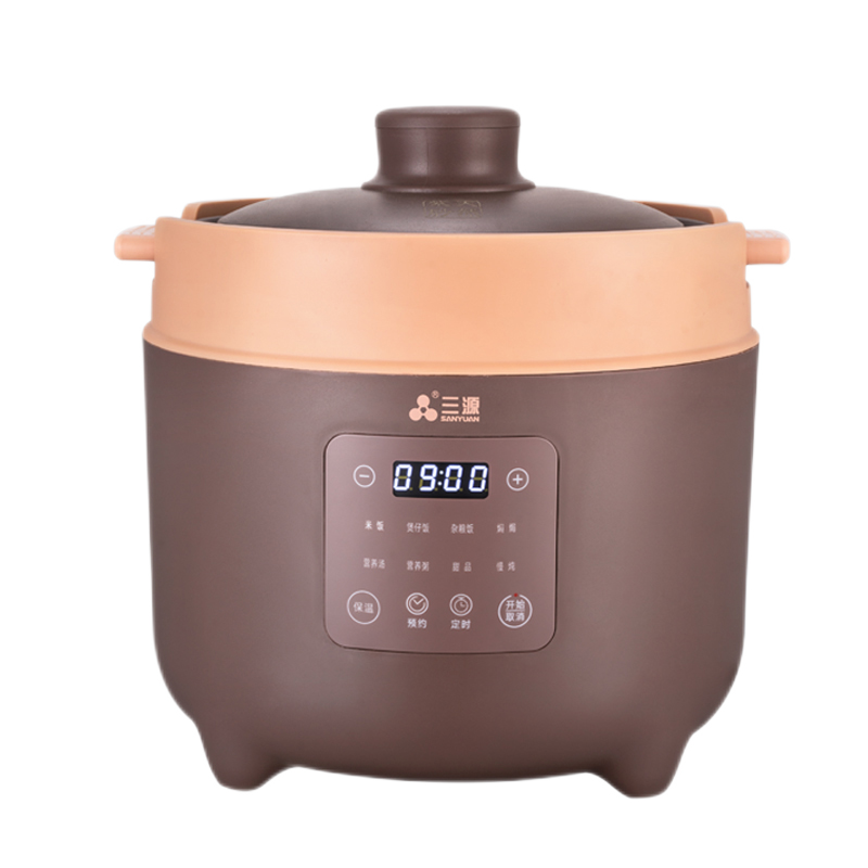 三源（SANYUAN） 紫砂电饭锅CFXB40PC-A31加厚陶瓷4L内胆电饭煲煮汤煲粥预约（台） 咖啡色