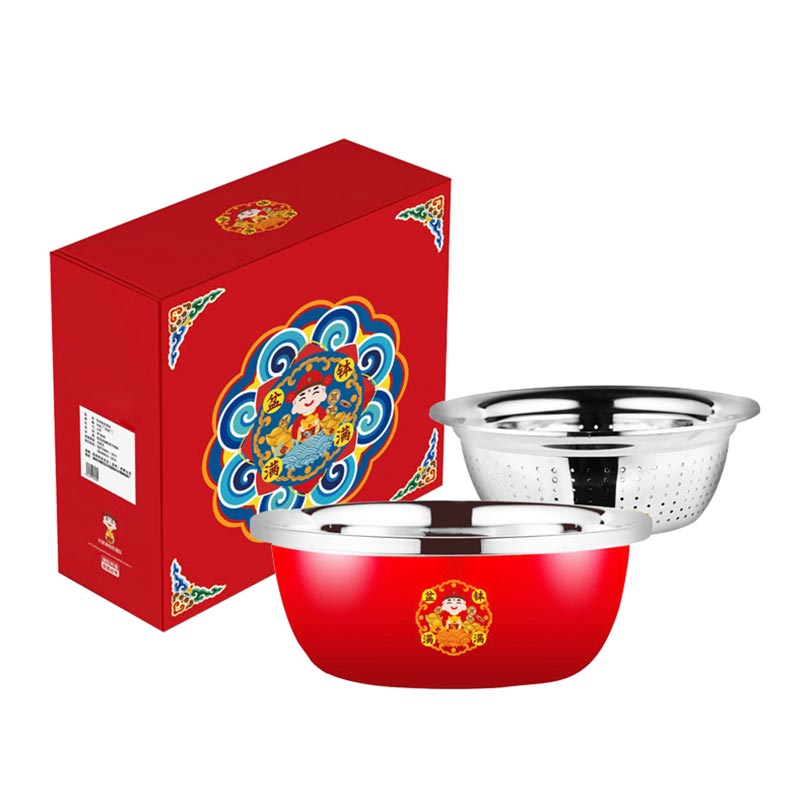 佰适图Bustard 盆满钵满 厨用杂件 SM-PM003（单位：套）红色 中式米筛三件套