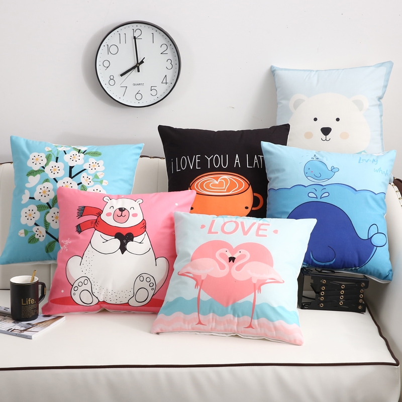 帛享家纺 卡通拉绒抱枕靠枕办公室午睡枕 SKZX-0508 花型随机 抱枕40*40 含抱枕芯（单位：个）  花型随机  