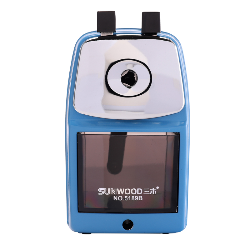 三木(SUNWOOD) 简约金属型手摇削笔机 蓝色 5189B  蓝色  