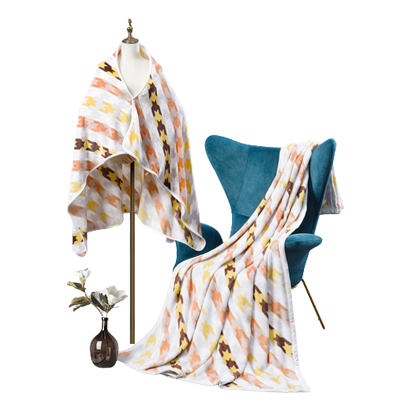 水星家纺 DH雪貂绒毯-白桦公路 100cm&times;150cm/条  花色  花色