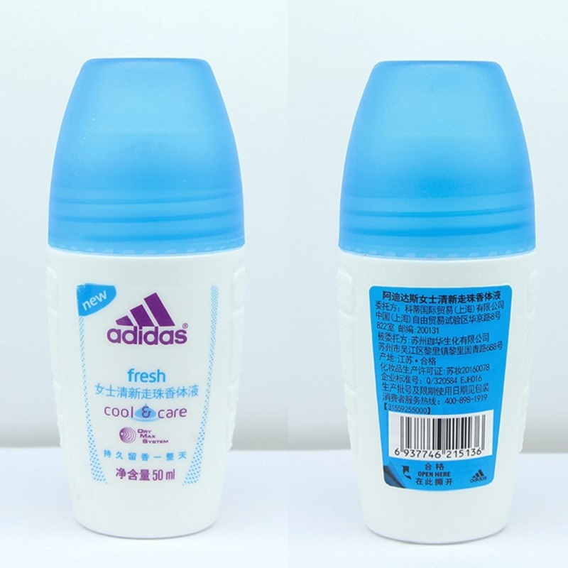 阿迪达斯女士清新走珠香体液50ml（单位：瓶） 白色