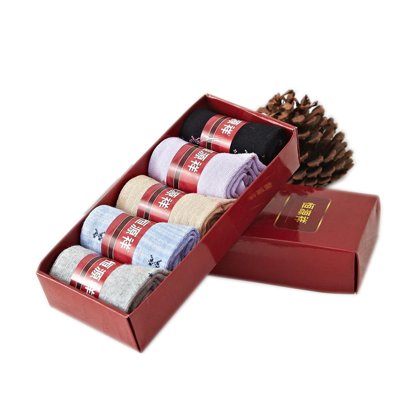 恒源祥精梳棉男袜礼盒（五双装）HYX006WZ/24-26cm（单位：盒） 混色