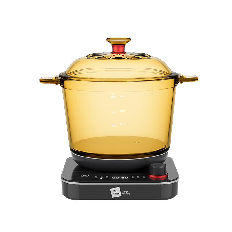 Miji Home Design Germany 玻璃电煮锅 ECE-GS30 3L 琥珀色（单位：套）